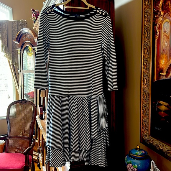 LRLRalphLaurenJeansCo.Excellent Condition.Soft100%Cotton.3/4 Sleeve Midi.S:L👠🎀 - Picture 2 of 7